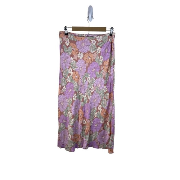 & Other Stories Floral Maxi Skirt Retro Pastel Feminine L - Picture 1 of 8